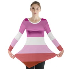 Lesbian Pride Flag Long Sleeve Tunic  by Valentinaart