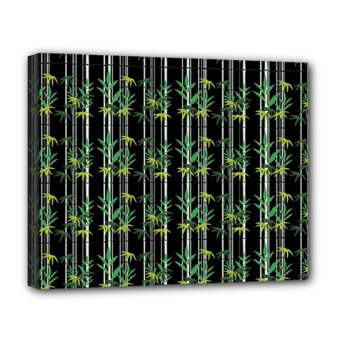 Bamboo Pattern Deluxe Canvas 20  X 16   by ValentinaDesign