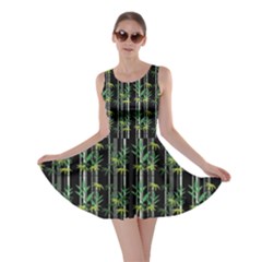 Bamboo Pattern Skater Dress