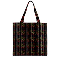 Bamboo pattern Zipper Grocery Tote Bag