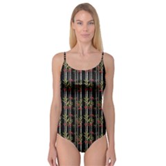 Bamboo pattern Camisole Leotard 