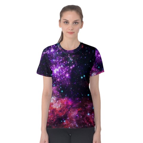 Space Colors Women s Cotton Tee by ValentinaDesign