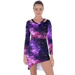 Space Colors Asymmetric Cut-out Shift Dress by ValentinaDesign