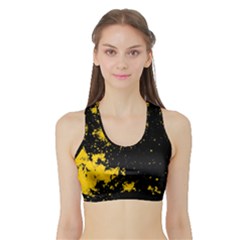 Space Colors Sports Bra With Border by ValentinaDesign