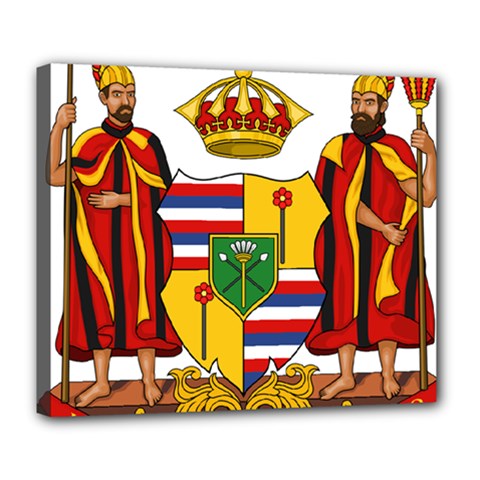 Kingdom Of Hawaii Coat Of Arms, 1795-1850 Deluxe Canvas 24  X 20   by abbeyz71