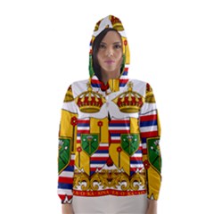 Kingdom Of Hawaii Coat Of Arms, 1795-1850 Hooded Wind Breaker (women) by abbeyz71