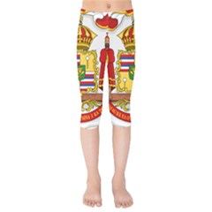 Kingdom Of Hawaii Coat Of Arms, 1850-1893 Kids  Capri Leggings  by abbeyz71