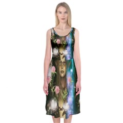 The Wonderful Women Of Earth Midi Sleeveless Dress by FantasyWorld7