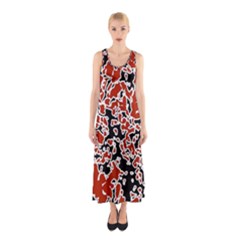 Splatter Abstract Texture Sleeveless Maxi Dress by dflcprints