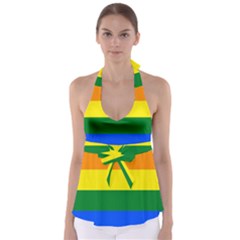 Pride Flag Babydoll Tankini Top by Valentinaart