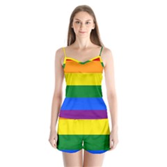 Pride Flag Satin Pajamas Set by Valentinaart