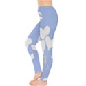 Clouds Sky Air Balloons Heart Blue Leggings  View3