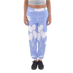 Clouds Sky Air Balloons Heart Blue Women s Jogger Sweatpants by Nexatart