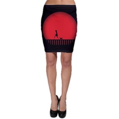 Girl Cat Scary Red Animal Pet Bodycon Skirt