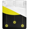 Flower Land Yellow Black Design Duvet Cover (California King Size) View1