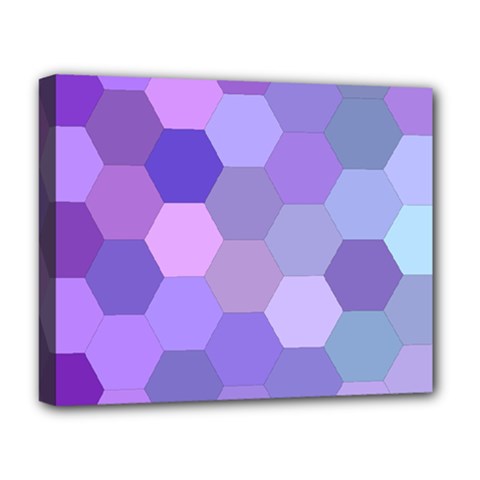 Purple Hexagon Background Cell Deluxe Canvas 20  X 16   by Nexatart