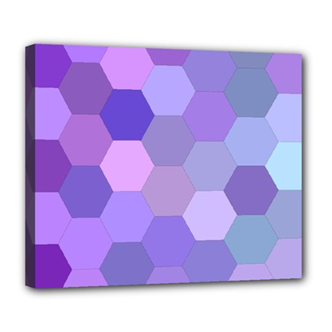 Purple Hexagon Background Cell Deluxe Canvas 24  X 20   by Nexatart