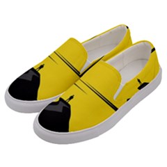 Man Mountain Moon Yellow Sky Men s Canvas Slip Ons