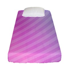 Diagonal Pink Stripe Gradient Fitted Sheet (Single Size)