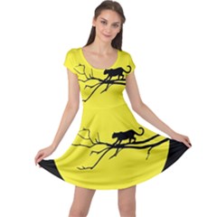 Jaguar Puma Animal Panther Cat Cap Sleeve Dress by Nexatart