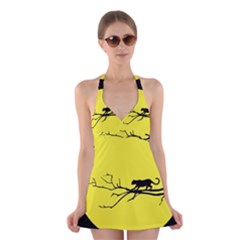 Jaguar Puma Animal Panther Cat Halter Swimsuit Dress