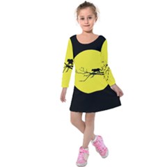 Jaguar Puma Animal Panther Cat Kids  Long Sleeve Velvet Dress by Nexatart