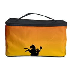 Horse Cowboy Sunset Western Riding Cosmetic Storage Case by Nexatart