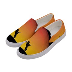 Horse Cowboy Sunset Western Riding Women s Canvas Slip Ons by Nexatart