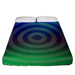 Blue Green Abstract Background Fitted Sheet (king Size)