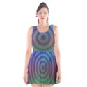 Blue Green Abstract Background Scoop Neck Skater Dress View1