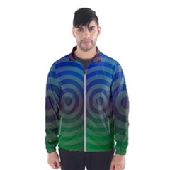 Blue Green Abstract Background Wind Breaker (men) by Nexatart