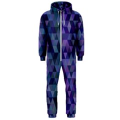 Triangle Tile Mosaic Pattern Hooded Jumpsuit (men) 