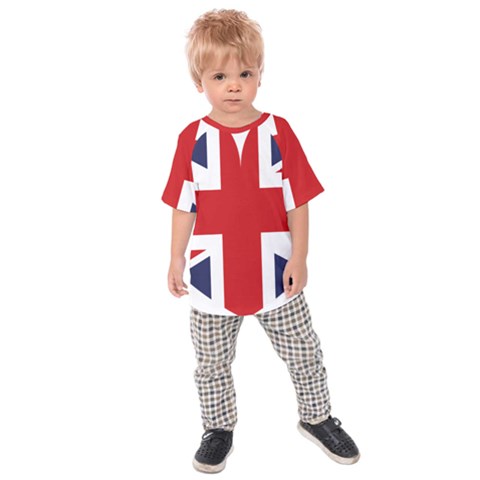 Uk Flag United Kingdom Kids Raglan Tee by Nexatart