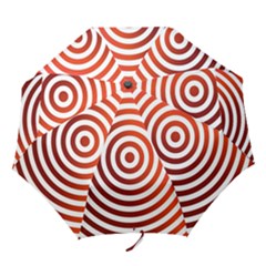 Concentric Red Rings Background Folding Umbrellas by Nexatart