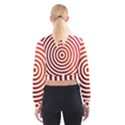 Concentric Red Rings Background Cropped Sweatshirt View2
