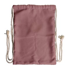 Blush Gold Coppery Pink Solid Color Drawstring Bag (large) by PodArtist