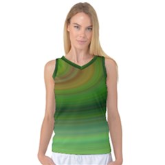 Green Background Elliptical Women s Basketball Tank Top