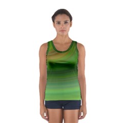 Green Background Elliptical Sport Tank Top 