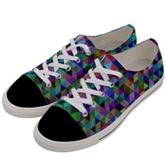 Triangle Tile Mosaic Pattern Women s Low Top Canvas Sneakers