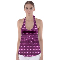 Galaxy Stripes Pattern Babydoll Tankini Top by dflcprints