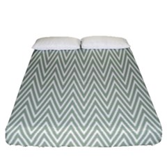 Vintage Pattern Chevron Fitted Sheet (queen Size) by Nexatart