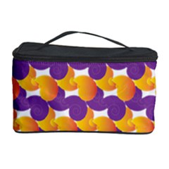 Pattern Background Purple Yellow Cosmetic Storage Case by Nexatart