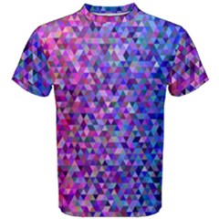 Triangle Tile Mosaic Pattern Men s Cotton Tee by Nexatart