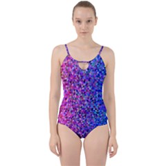 Triangle Tile Mosaic Pattern Cut Out Top Tankini Set by Nexatart