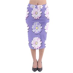 Daisy Flowers Wild Flowers Bloom Midi Pencil Skirt