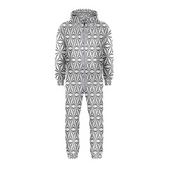 Seamless Pattern Monochrome Repeat Hooded Jumpsuit (kids)