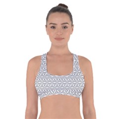 Seamless Pattern Monochrome Repeat Cross Back Sports Bra