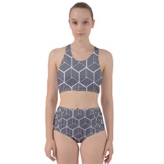 Cube Pattern Cube Seamless Repeat Racer Back Bikini Set by Nexatart