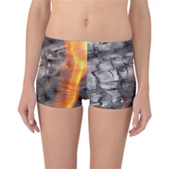 Fireplace Flame Burn Firewood Reversible Boyleg Bikini Bottoms by Nexatart
