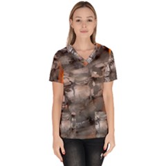 Fireplace Flame Burn Firewood Scrub Top